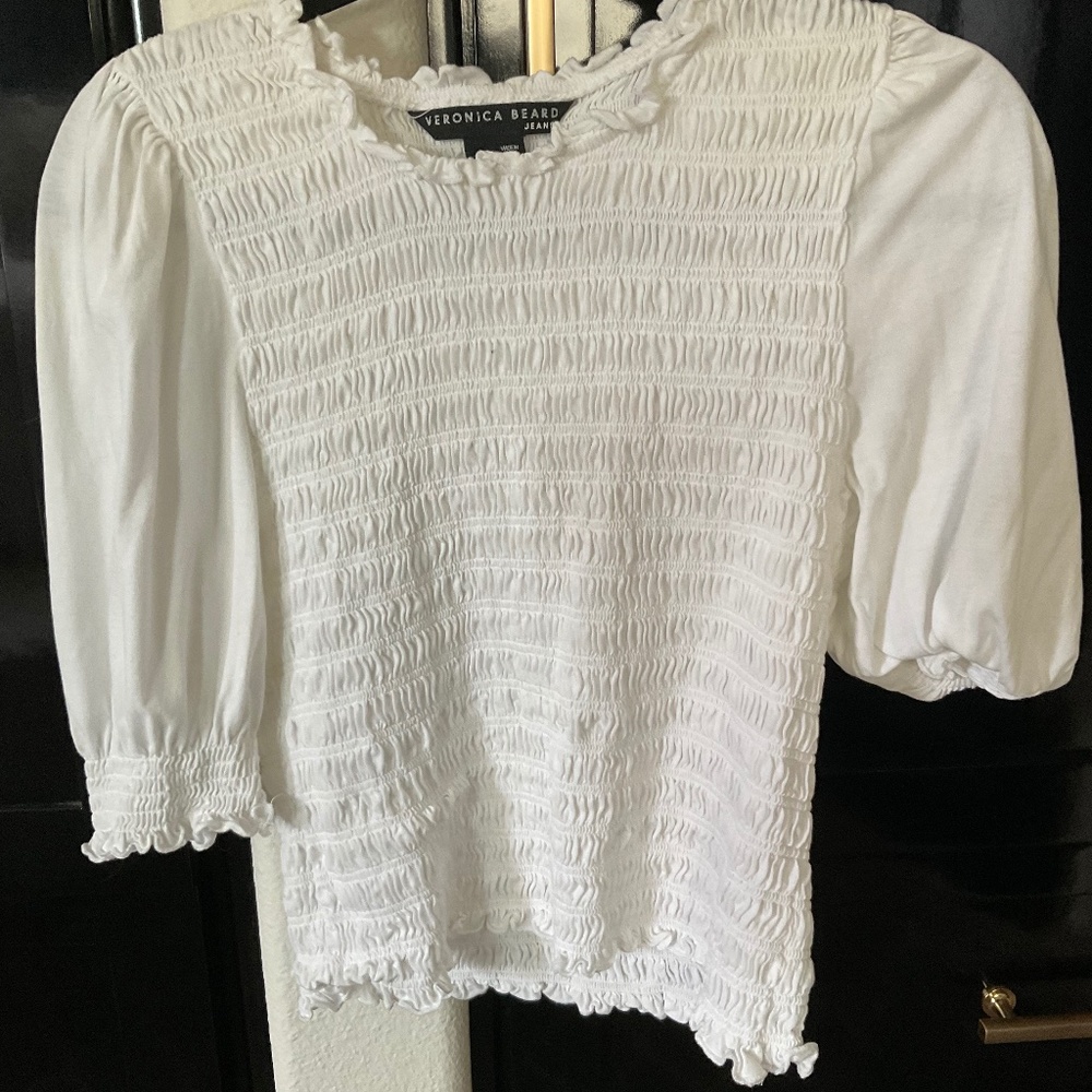 Verónica Beard White Blouse/Women/Tops/ Short Sleeve  - Meduim